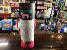 Load image into Gallery viewer, Coloring Poster includes 8 crayons