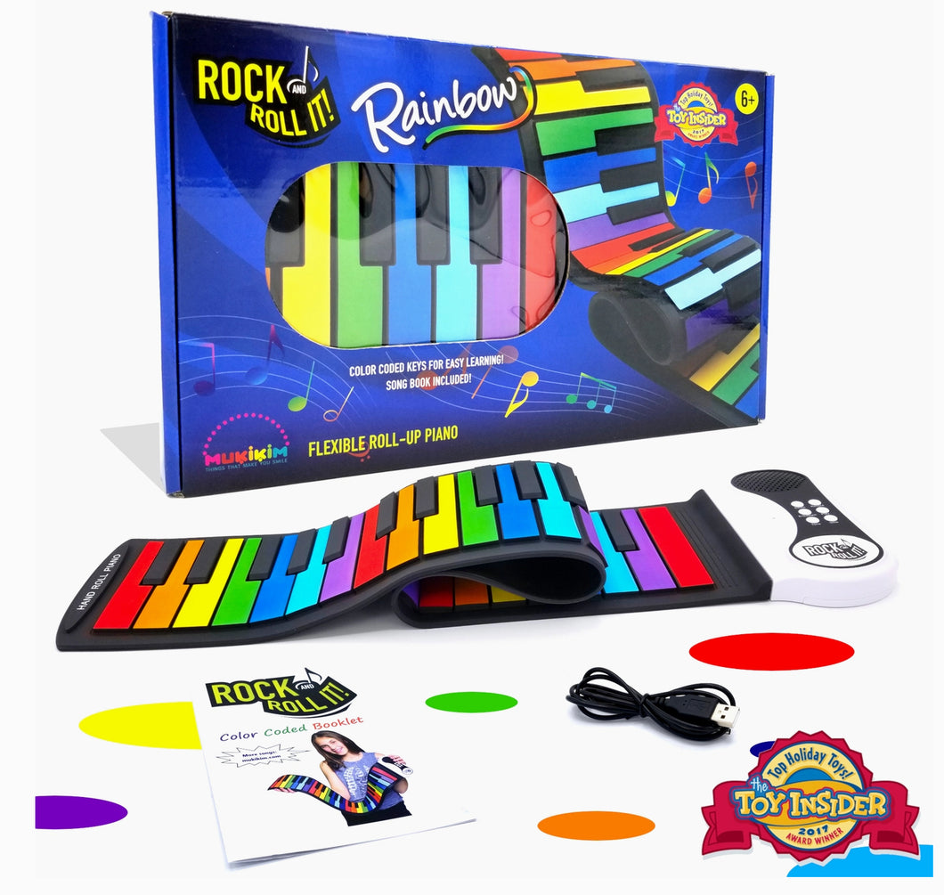 Rock and Roll It! Rainbow Flexible Roll Up Piano