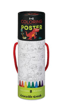 Load image into Gallery viewer, Coloring Poster includes 8 crayons