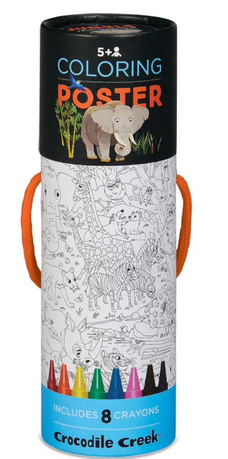 Coloring Poster includes 8 crayons