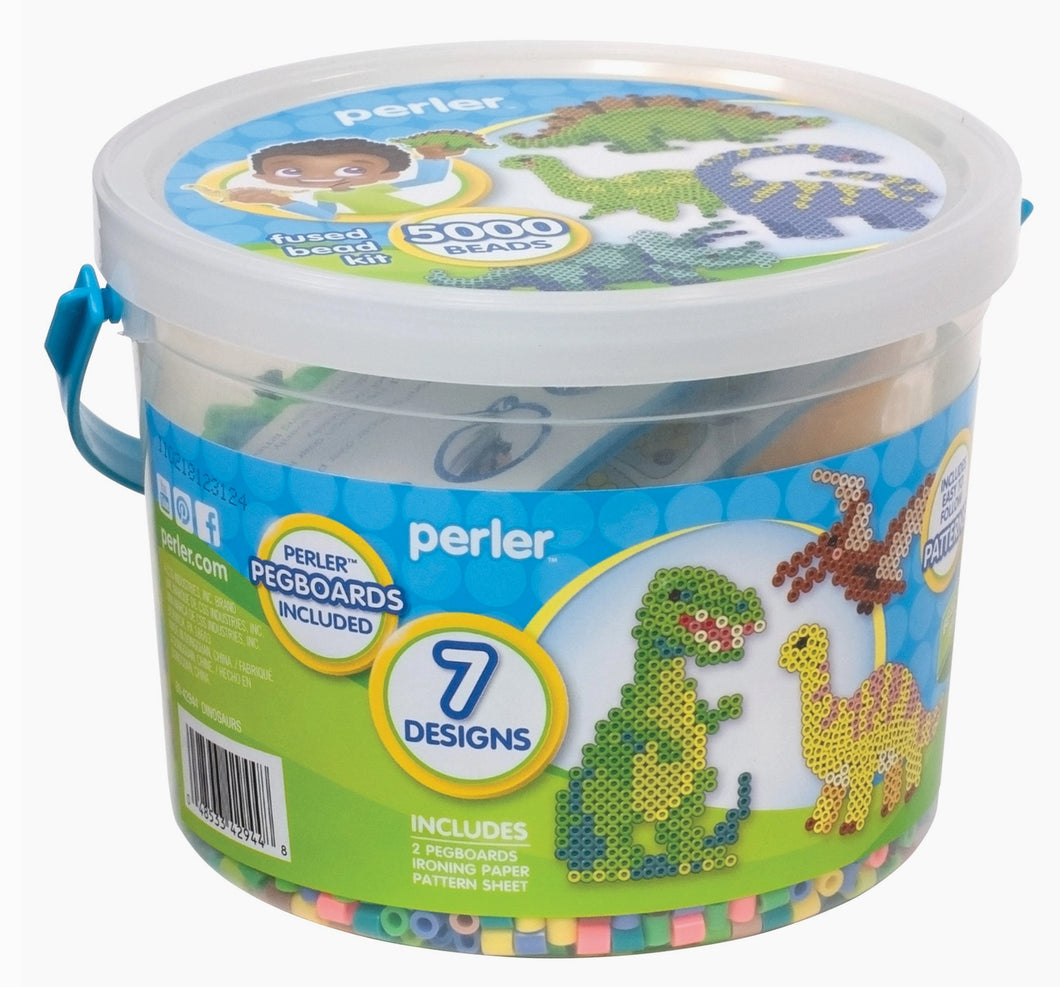 Perler Fused Bead Kit - Small Bucket Dinosaurs