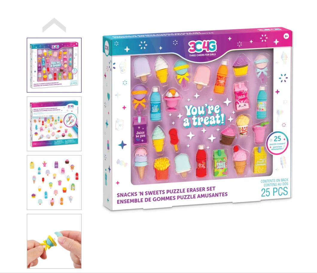 Snack & Sweet Puzzle Eraser Set