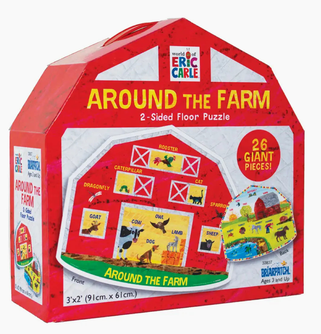 Eric Carle Around the Farm 2 Sided Floor Puzzle