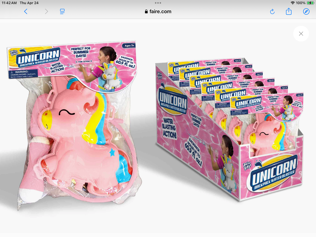 Unicorn Backpack Water Blaster