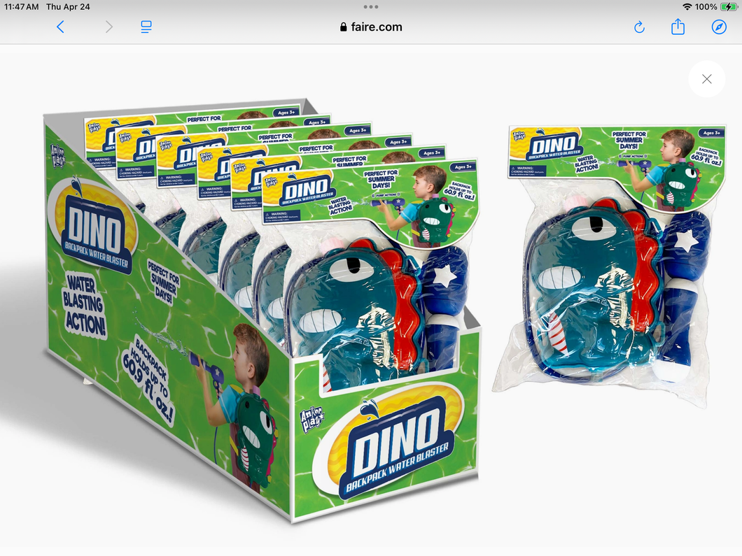 Dino Backpack Water Blaster