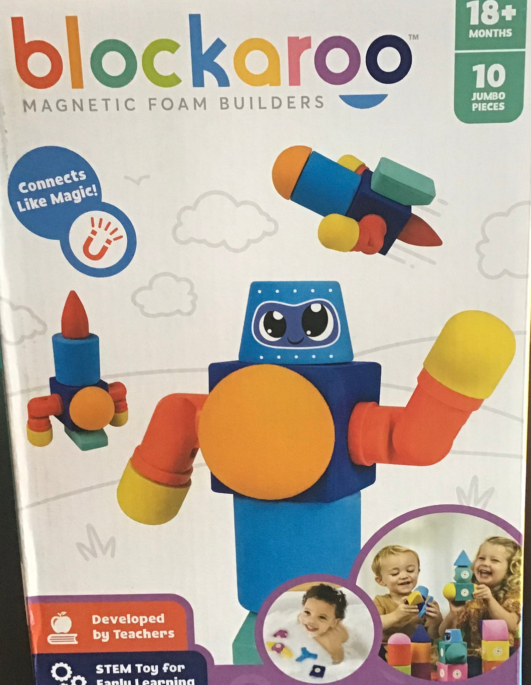 Blockaroo Magnetic Foam Builders - 10 Pieces